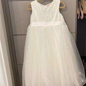 White Lace & Tulle Girls' Dress - Brand: